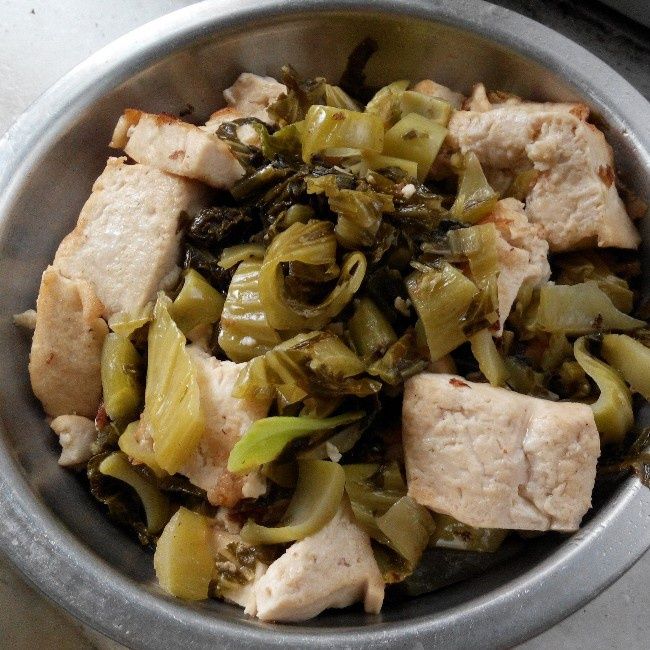 豆腐炒鹹菜 豆腐炒鹹菜