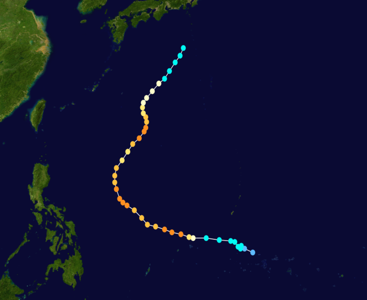 強颱風納沙 路徑圖