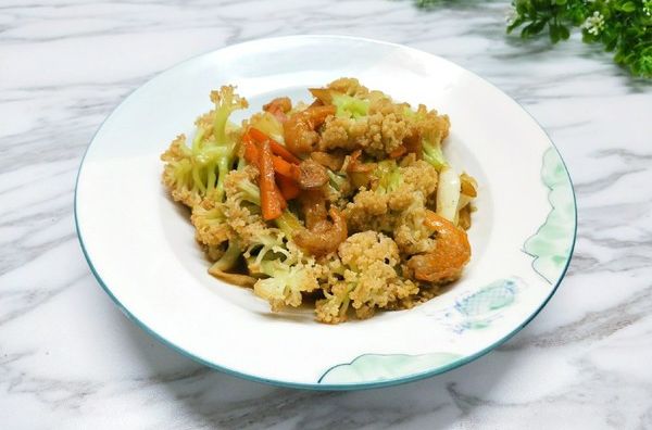 海米澆菜花 海米澆菜花