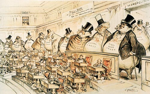 壟斷資本家控制下的美國參議院(漫畫)