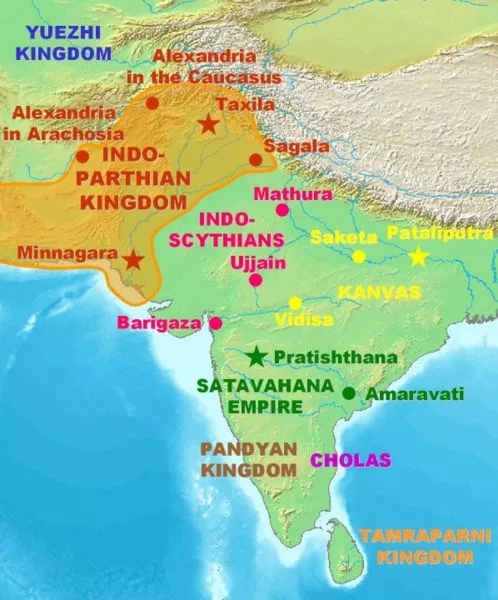 印度帕提亞王國疆域