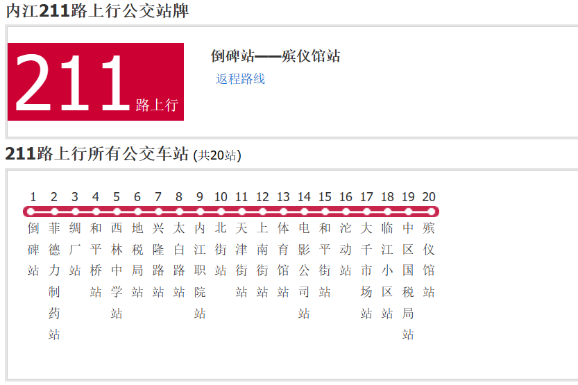 內江公交211路 內江公交211路