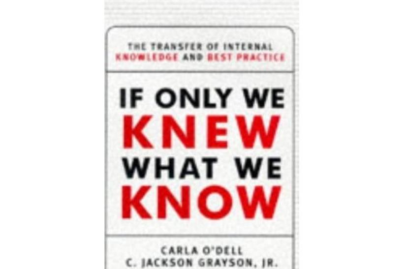 If Only We Knew What We Know If Only We Knew What We Know