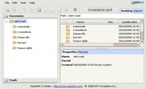OpenKM開源文檔管理系統界面