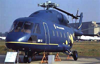 地面展示的米-38直升機