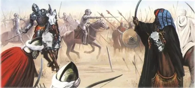 殺入摩洛哥人陣中的葡萄牙重騎兵