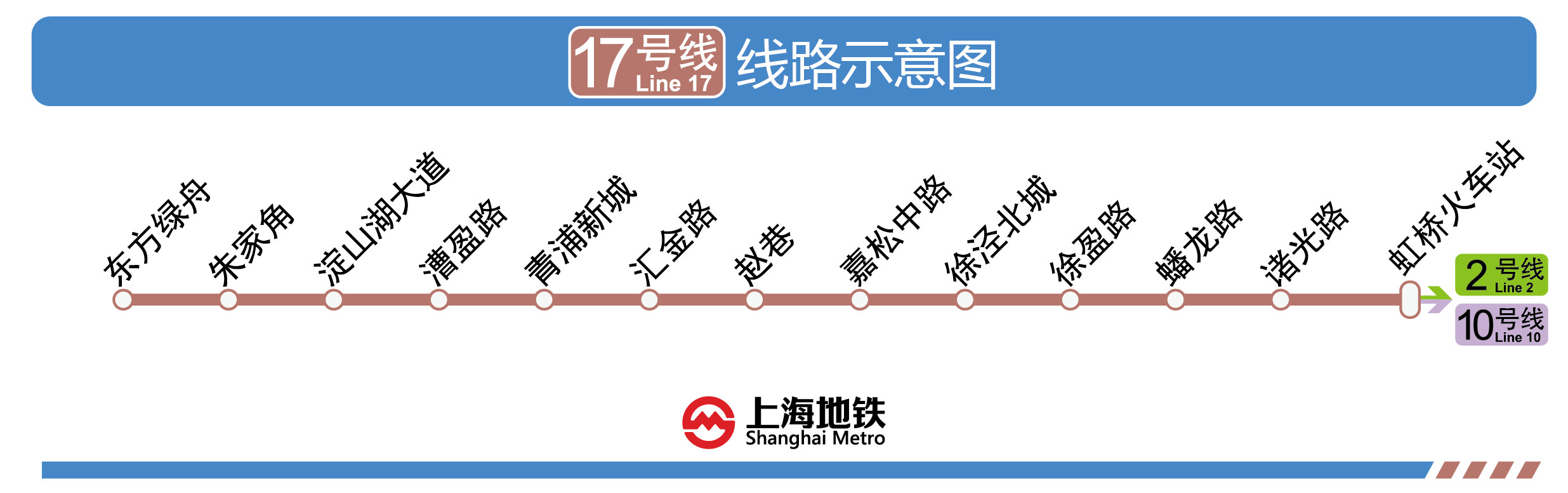 上海捷運17號線運行線路圖