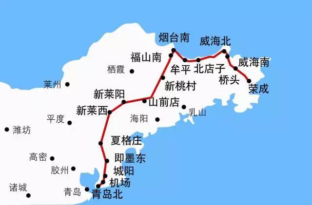 青榮城際鐵路走向