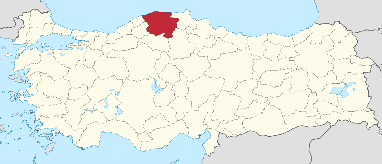 土耳其卡斯塔莫努省的位置