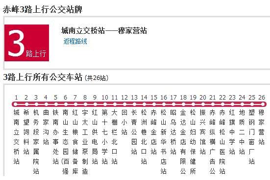 赤峰公交3路 赤峰公交3路
