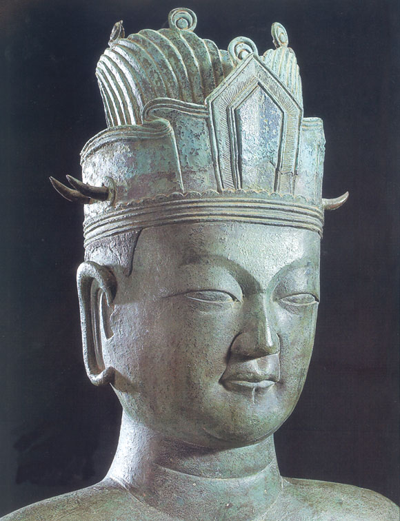 顯陵出土的高麗太祖王建銅像