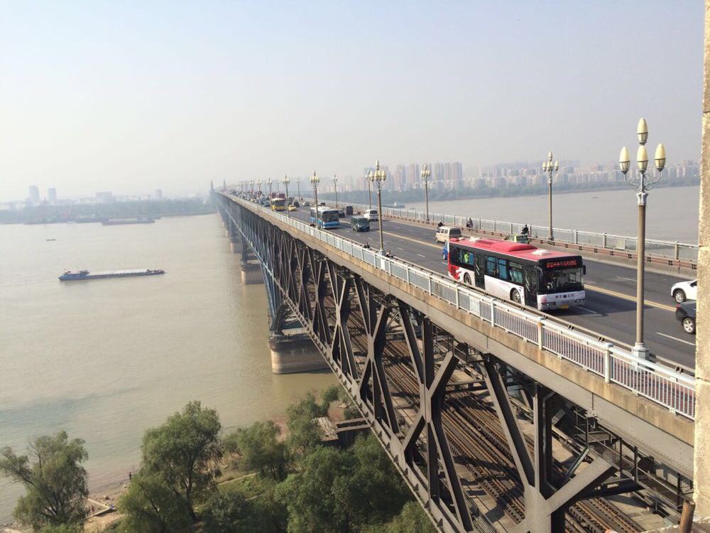 俯瞰南京長江大橋