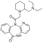 11-（（2-（（二乙氨基）甲基）-1-哌啶基）乙醯基）-5,11-二氫-(6H)-吡啶並[2.3-B][1.4]苯並二氮雜-6-酮
