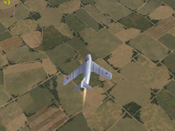 遊戲中俯瞰視角的米格-17