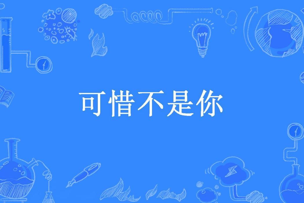 可惜不是你(咖啡里的貓所著小說)