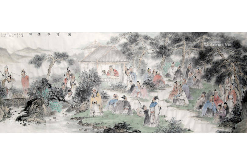 蘭亭雅集圖(胡生旺創作繪畫) 蘭亭雅集圖(胡生旺創作繪畫)