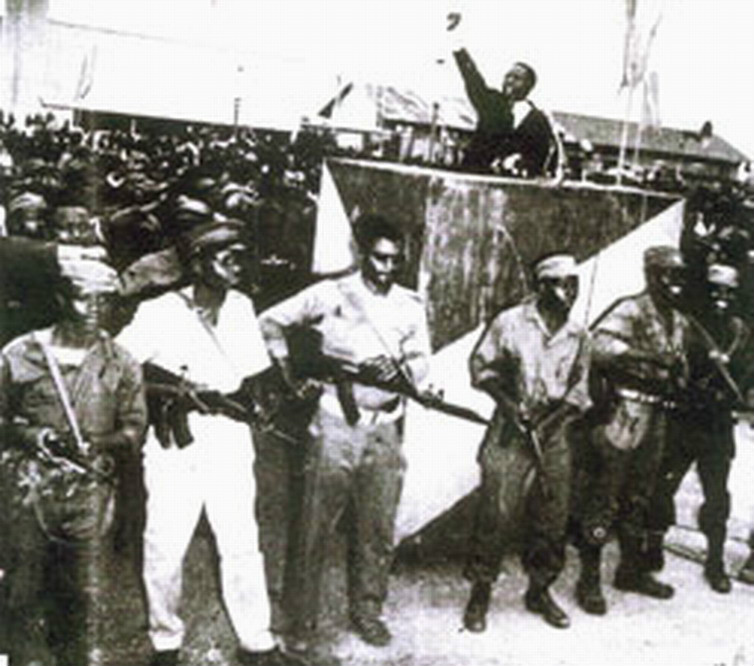 馬桑巴-代巴在1968年7月31日的民眾集會上