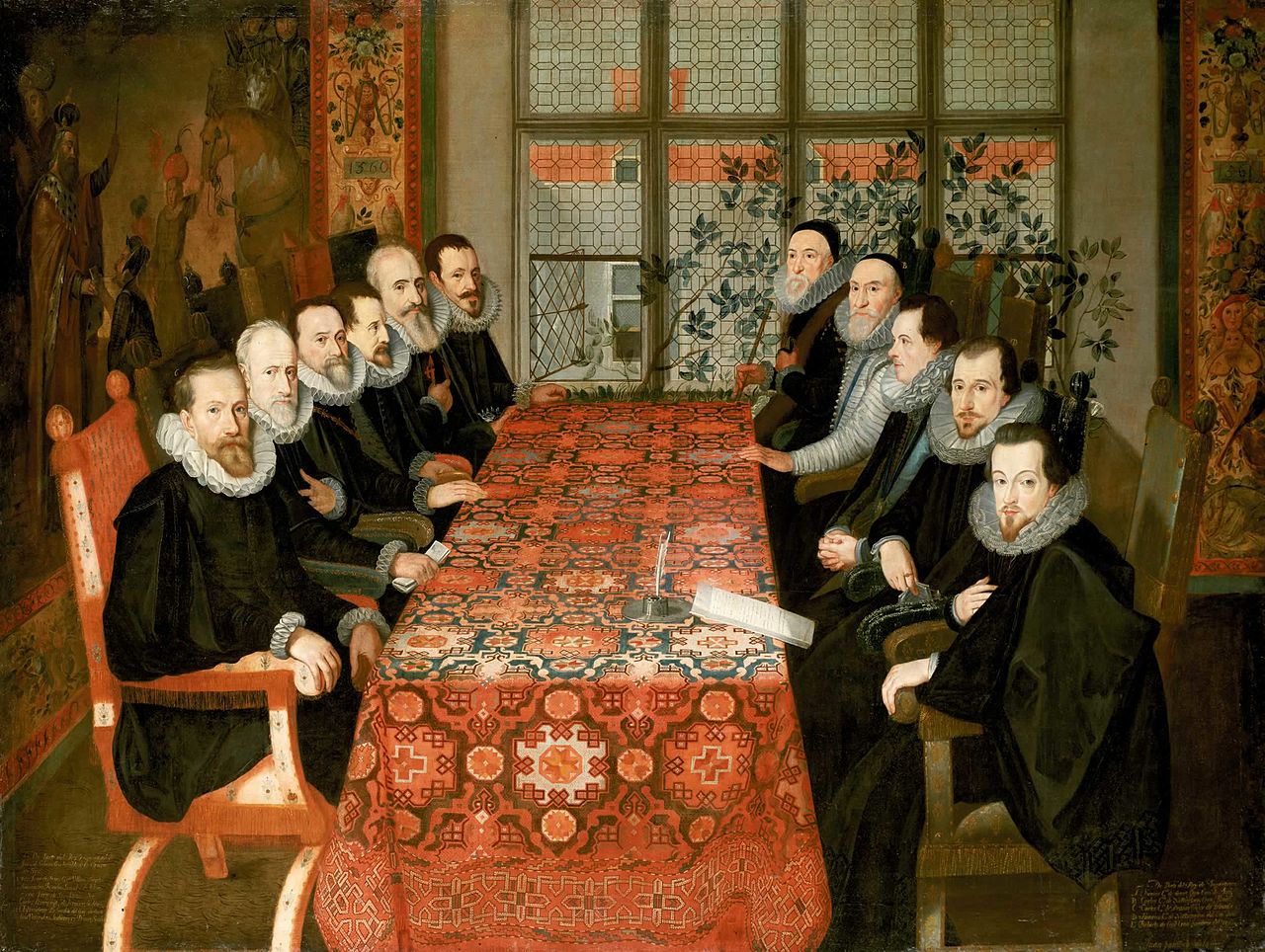 1604年8月19日，薩默塞特家庭會議，一位不知名的藝術家