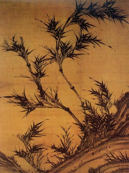 風竹圖(五代李坡創作繪畫) 風竹圖(五代李坡創作繪畫)