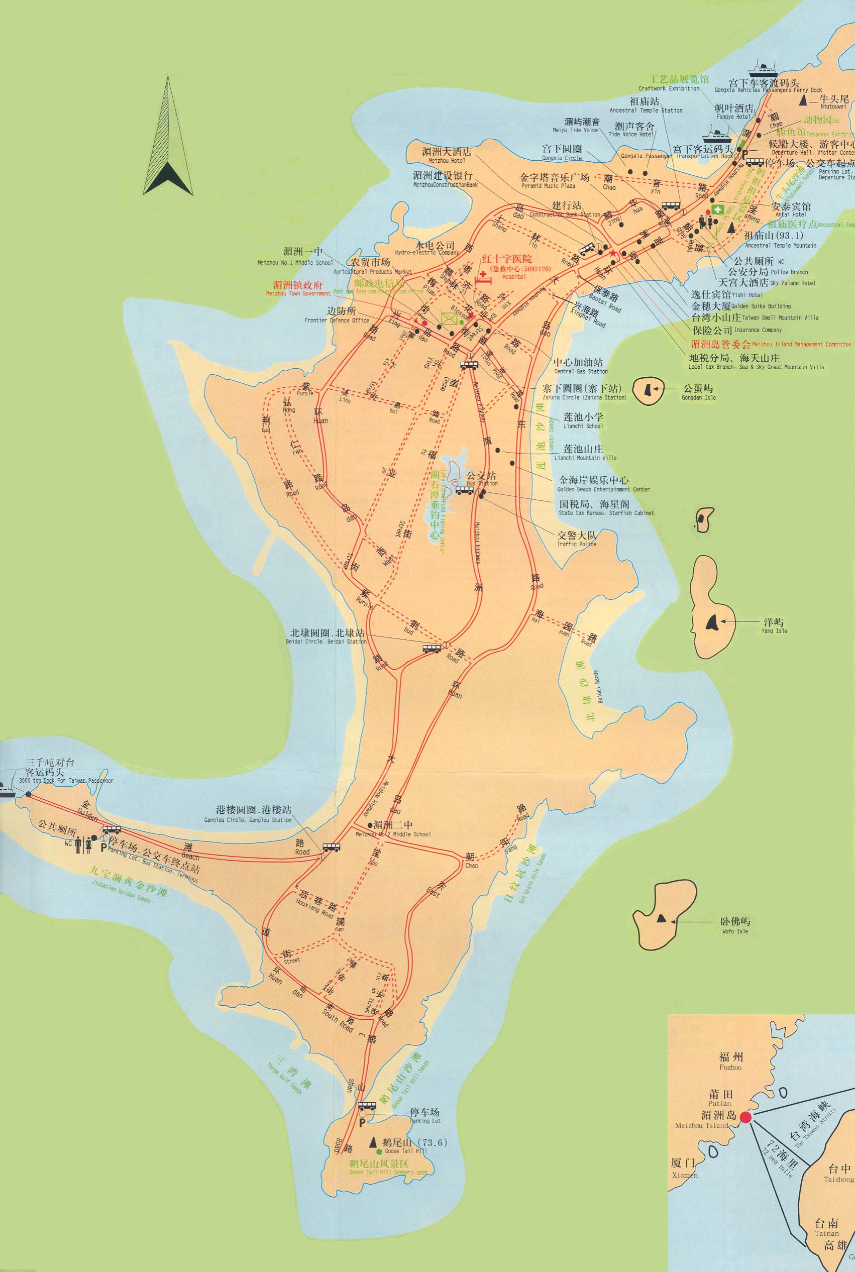 湄洲島旅遊圖