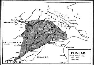 1839年的錫克王國疆域