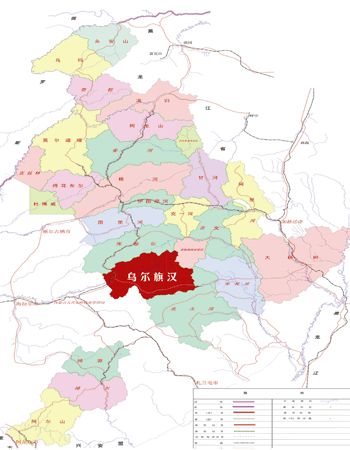 烏爾旗汗林業局位置圖