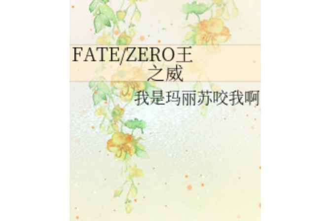 FATE/ZERO王之威 FATE/ZERO王之威