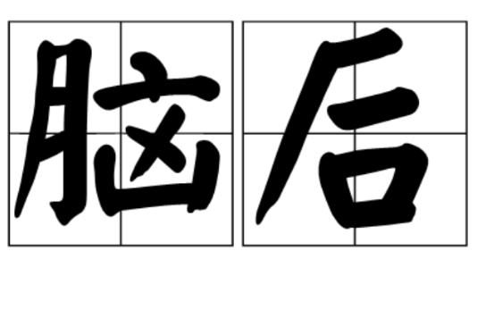 腦後 腦後