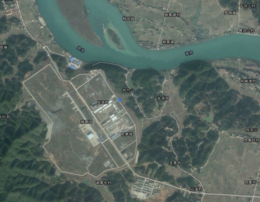桃花江核電站衛星地圖