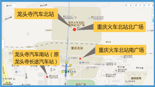 重慶北站地區簡圖