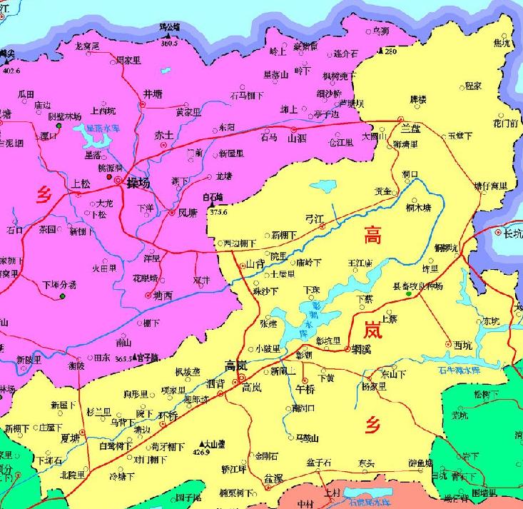 高嵐鄉行政區劃圖
