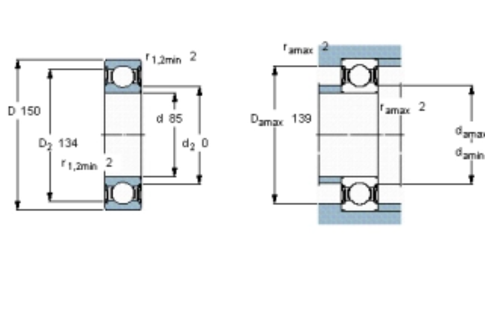 SKF 6217-2RS1軸承 SKF 6217-2RS1軸承