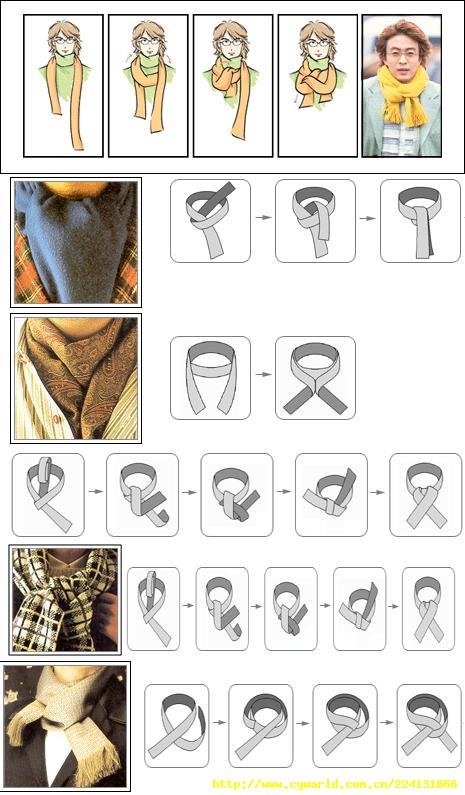 圍巾套舌結的系法