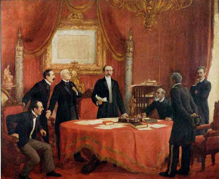 1891年，巴爾馬塞達總統和他的內閣成員