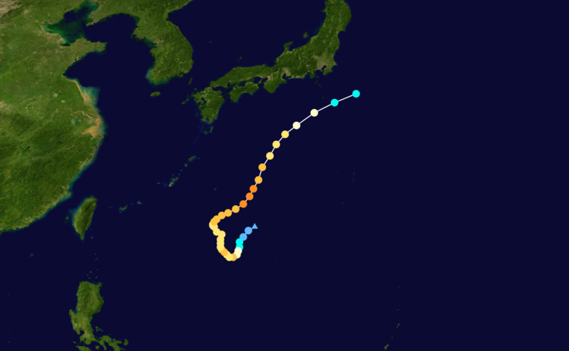 強颱風鴻雁 路徑圖