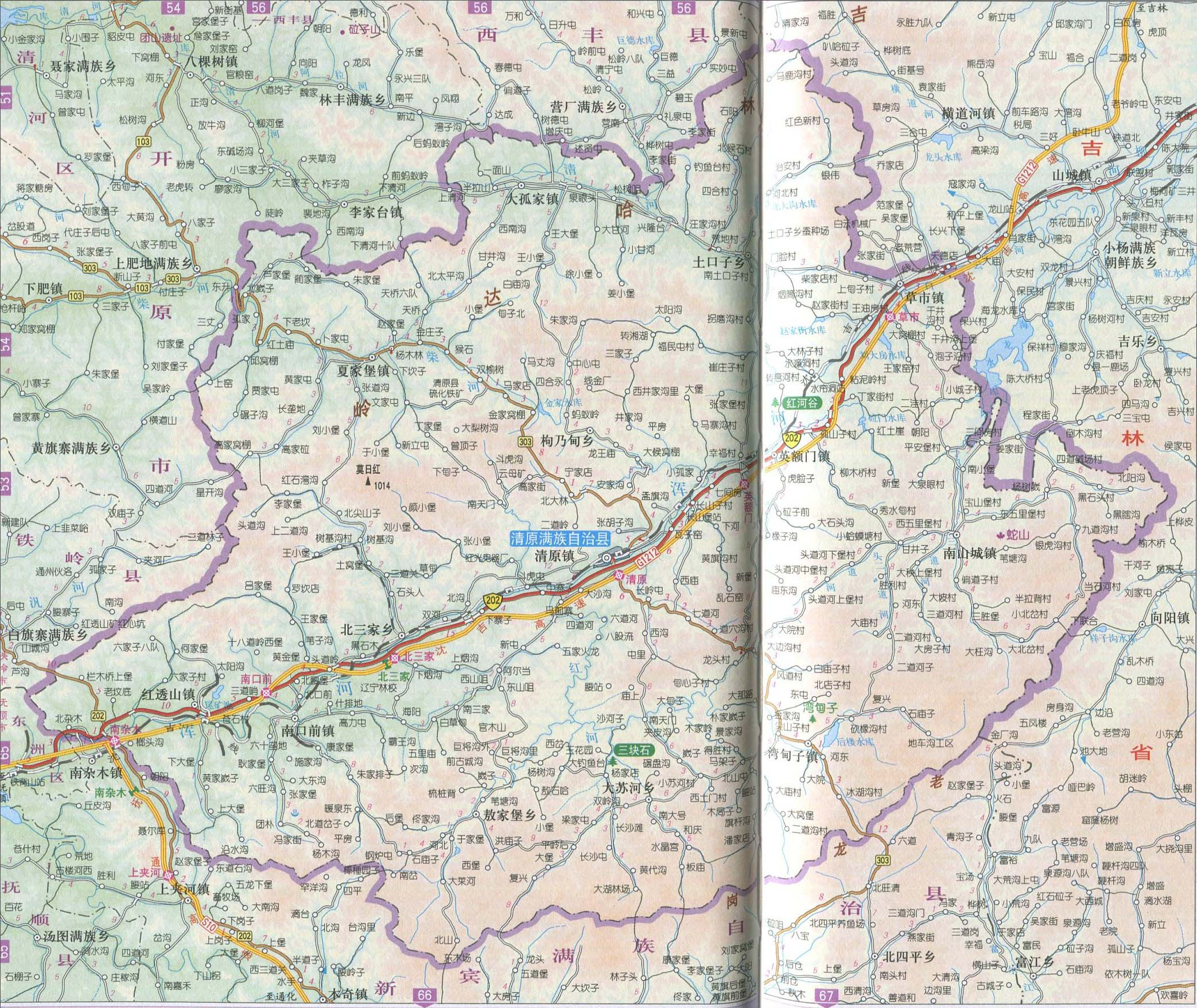 清原滿族自治縣地圖