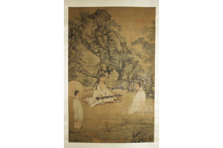 高士圖(明代姜隱創作的絹本設色畫) 高士圖(明代姜隱創作的絹本設色畫)