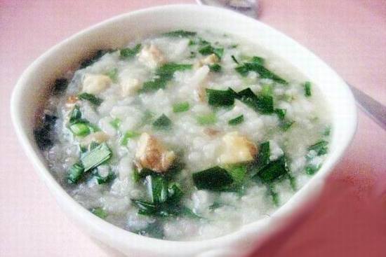 韭菜骨湯粥 韭菜骨湯粥