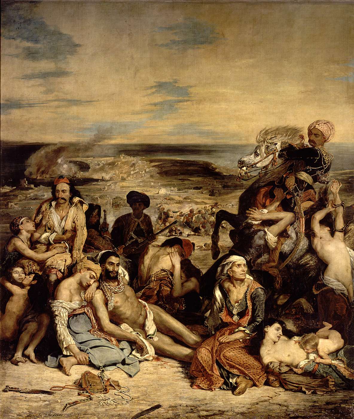 希奧島的屠殺，1824年繪