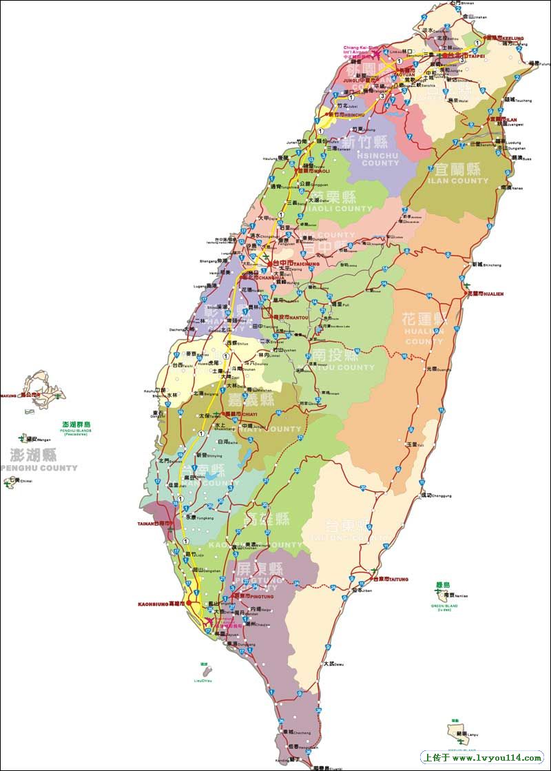 現代台灣全圖