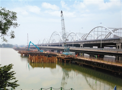 西安捷運3號線高架段灞河大橋工程建設