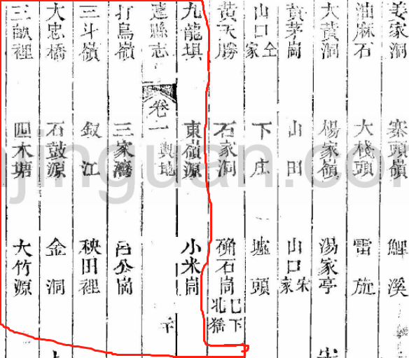 300年縣誌記載石家洞是鯉溪漢人地區，往北為瑤族地區劃了分界線