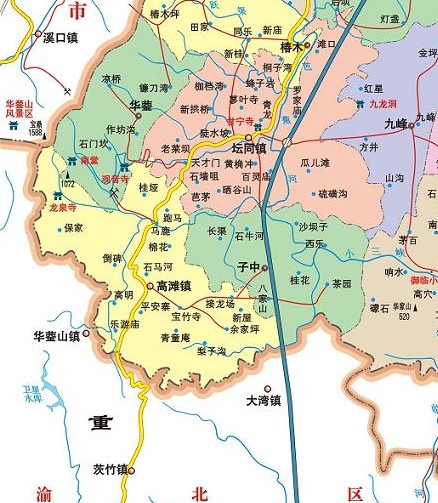 高灘鎮行政區劃圖