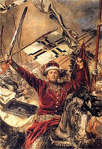 在馬特耶科格倫瓦德之戰油畫中的維陶塔斯
