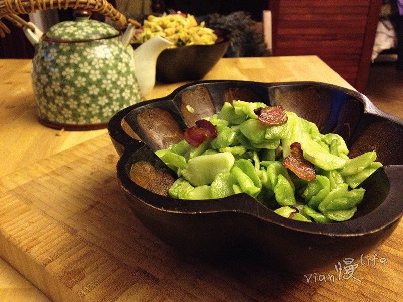 臘肉炒萵苣乾 臘肉炒萵苣乾