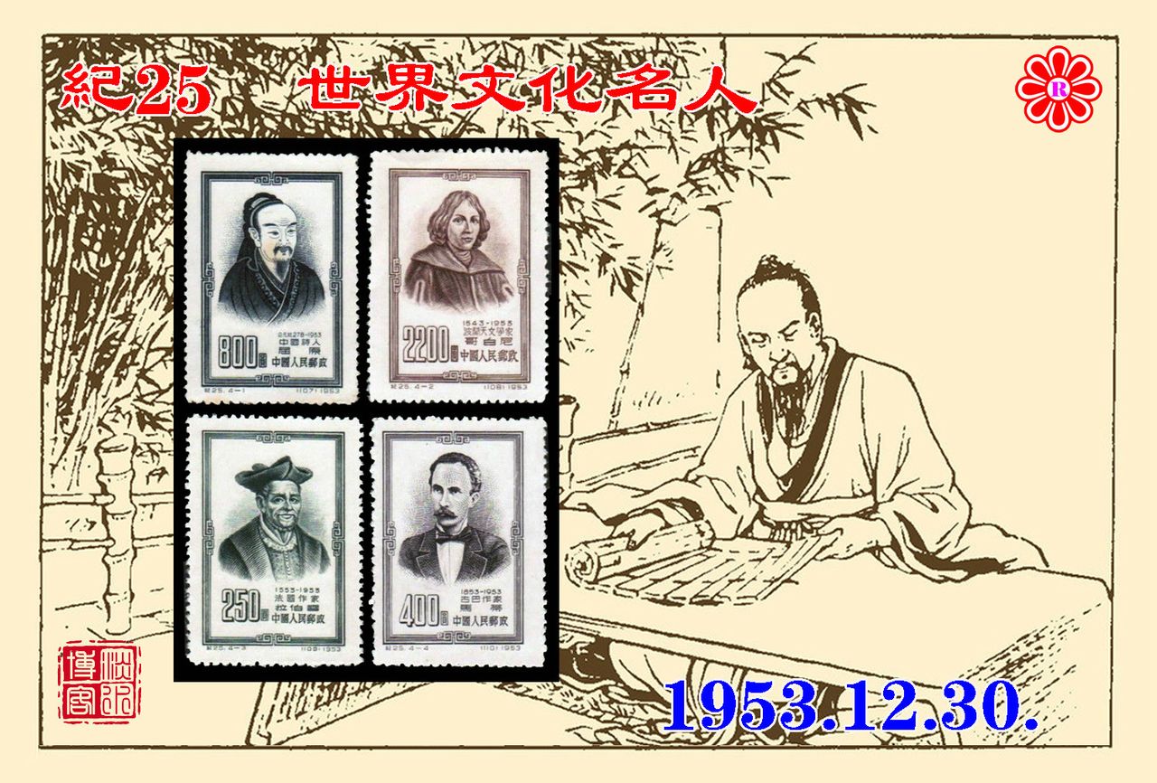 紀25世界文化名人郵票