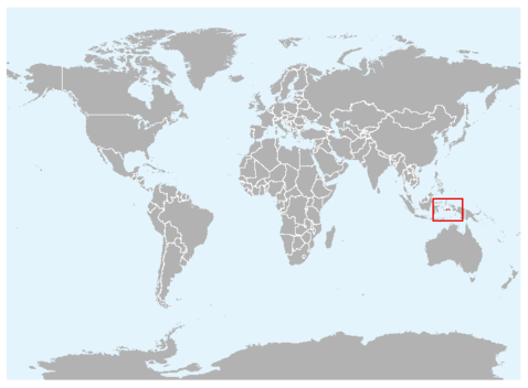 鮭色鳳頭鸚鵡（分布圖）