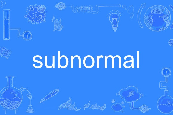 subnormal subnormal