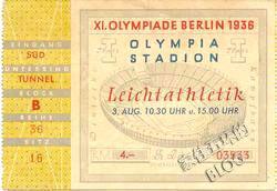 1936年柏林奧運會門票