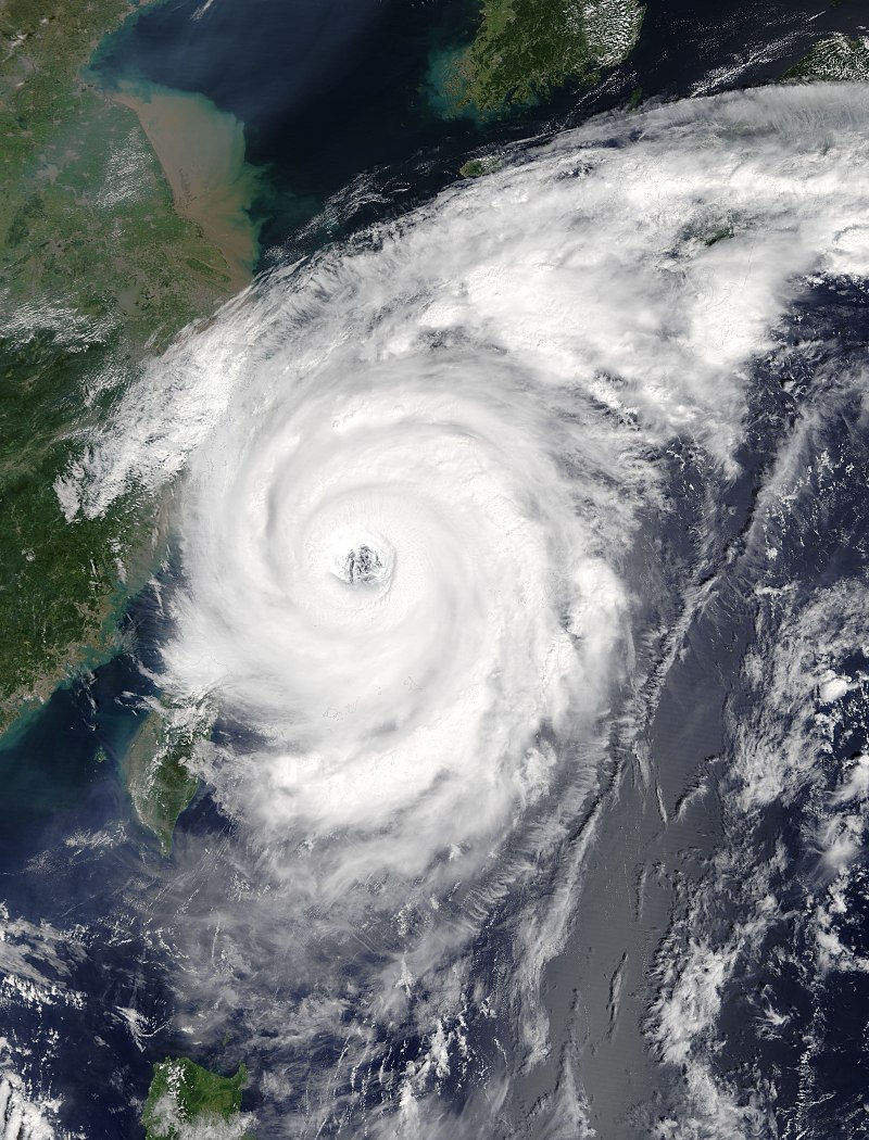 超強颱風泰利 衛星雲圖